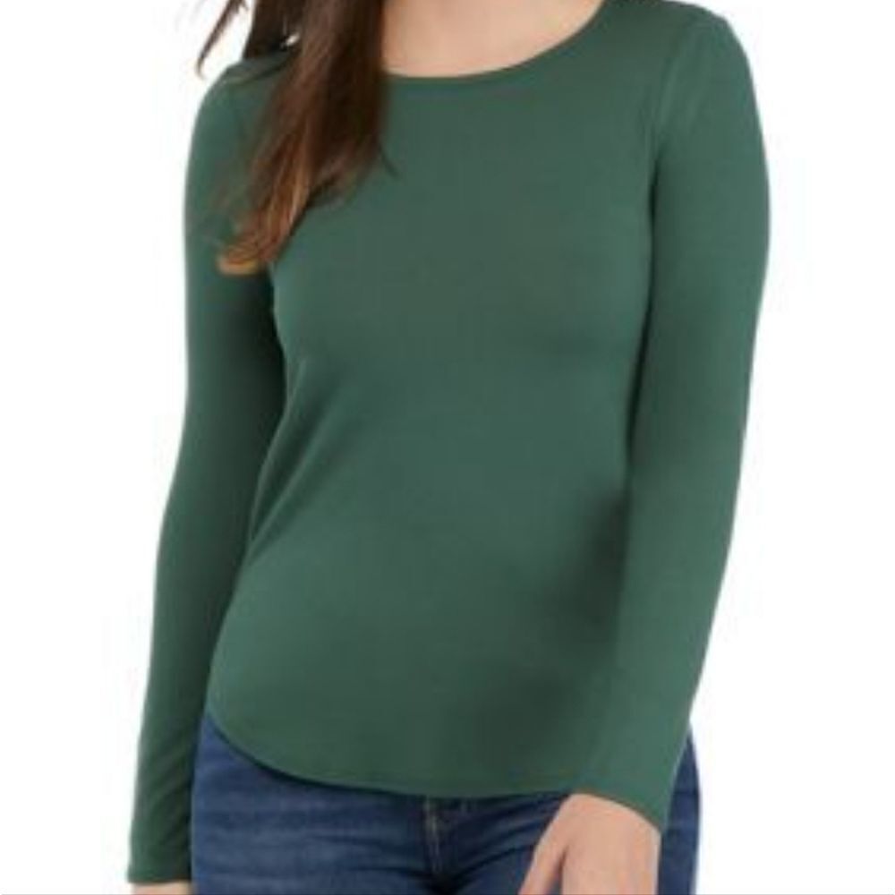 Cupio Women's  Evergreen Forest Long Sleeve Core Knit Top